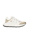 White Fabric Athletic Sneakers