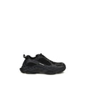 Black Polyester Athletic Sneakers