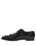 Black Leather Studded Men Formal Derby Shoes