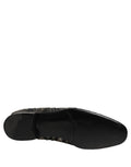Black Silver Embellished Slip On Loafers Shoes