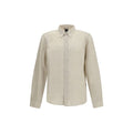 Beige Linen Dress Shirt