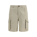 Beige Cotton Bermuda Shorts