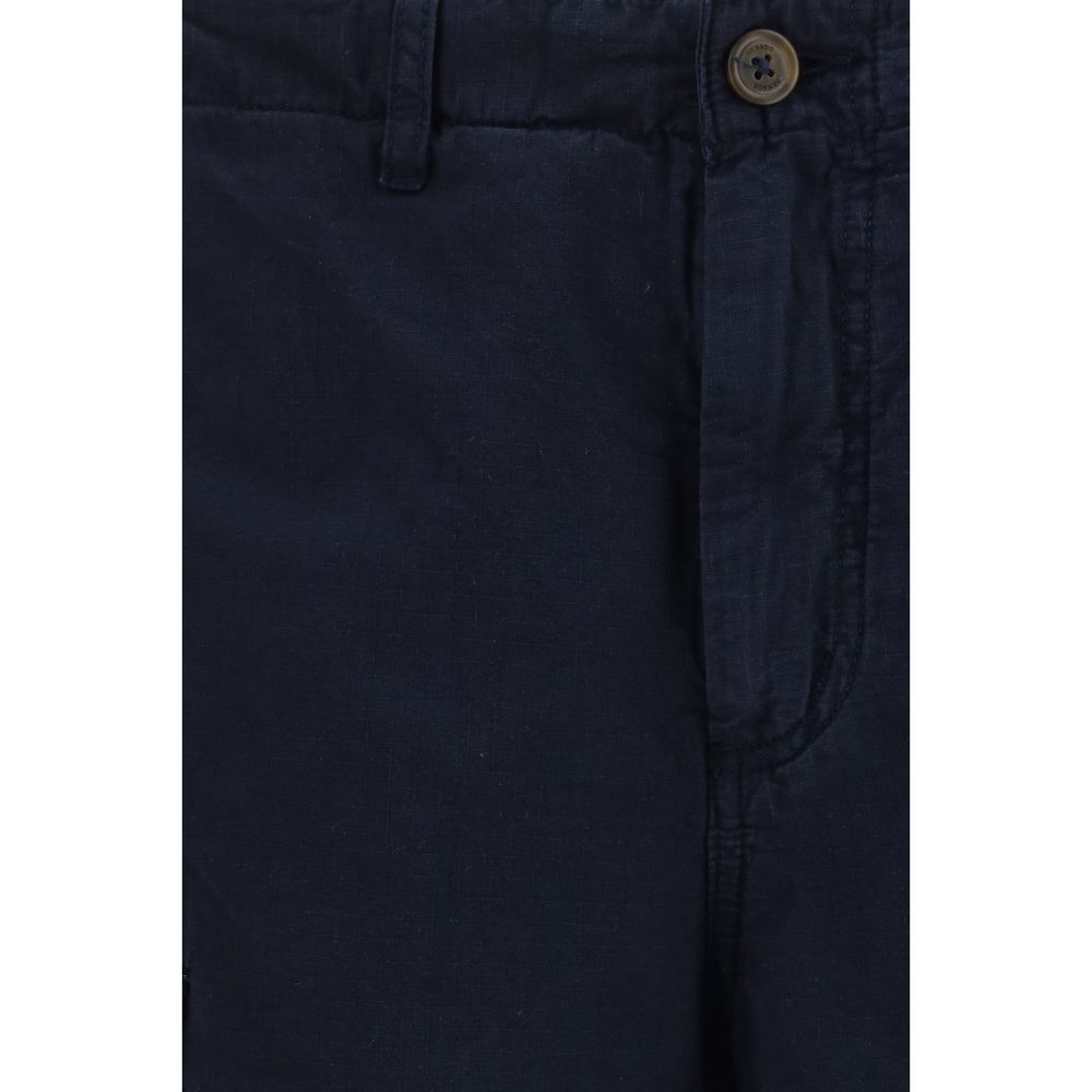 Blue Cotton Bermuda Shorts