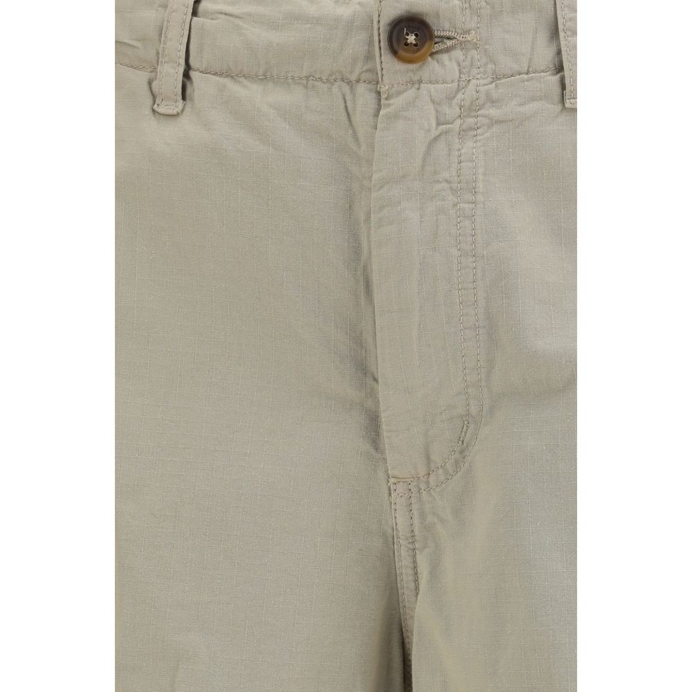 Beige Cotton Bermuda Shorts