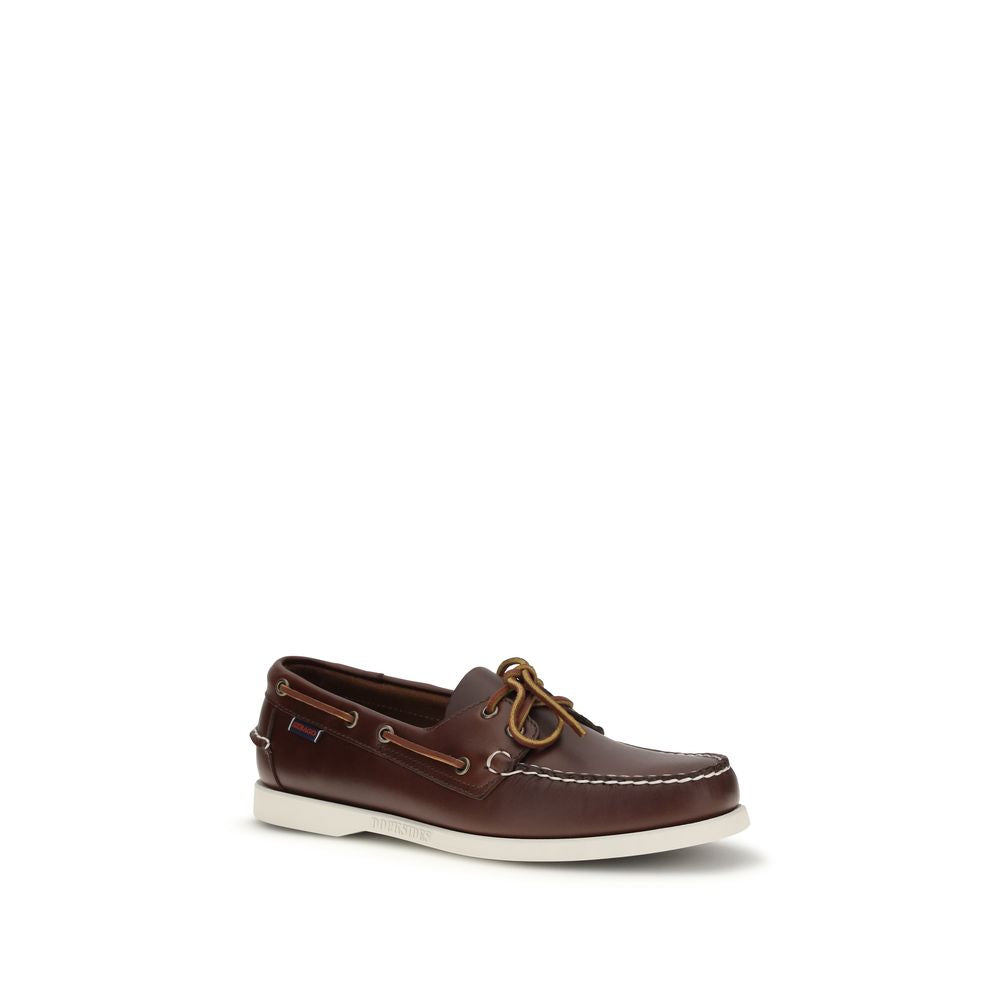Brown Calf Leather Bos Taurus Slip-On Loafers