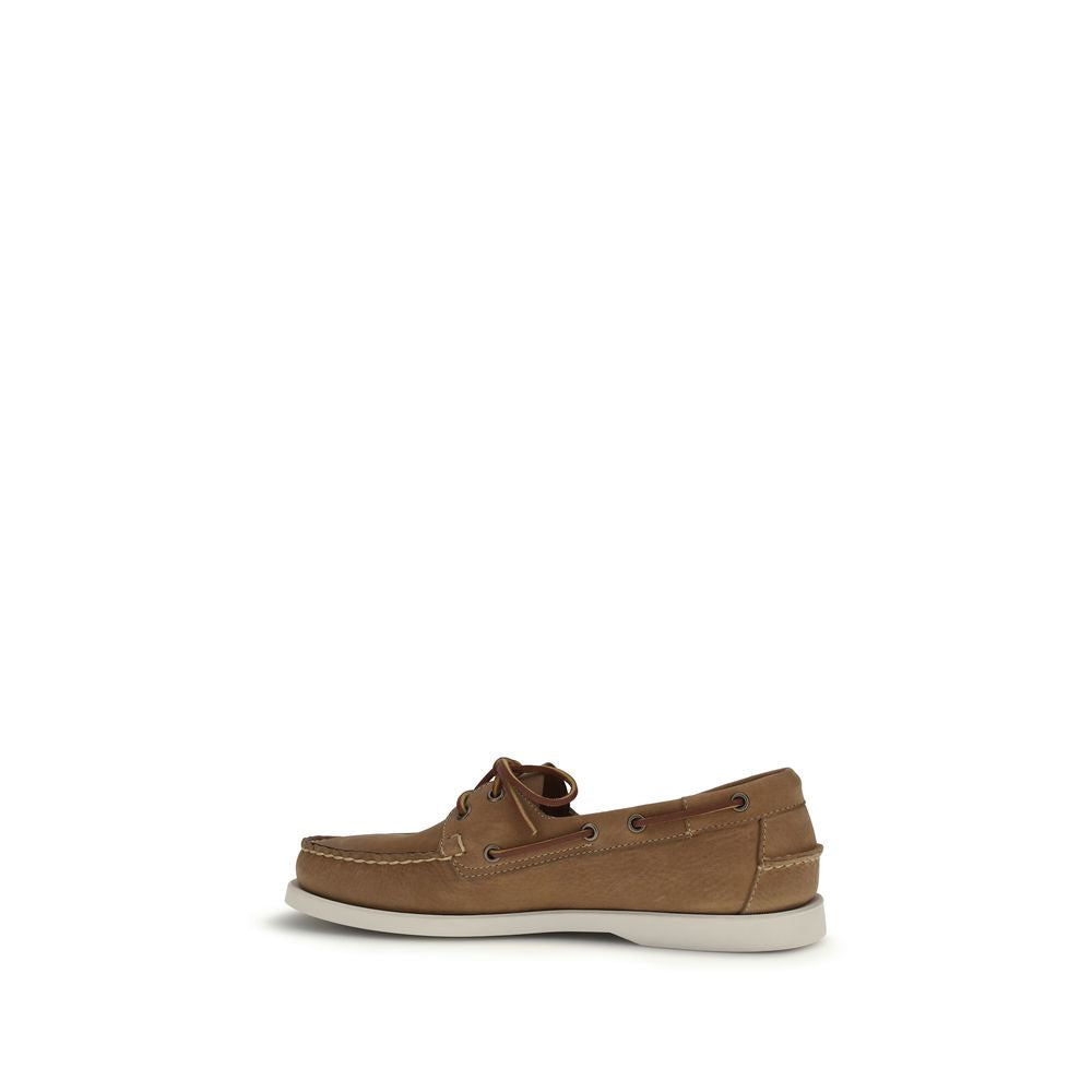 Brown Calf Leather Bos Taurus Slip-On Loafers