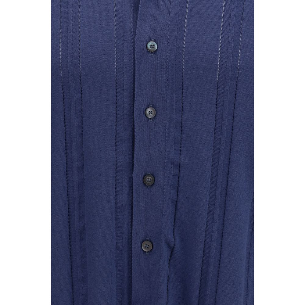 Blue Cotton Polo Shirt