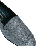 Blue Glitter Lurex DG Logo Dress Loafers Shoes