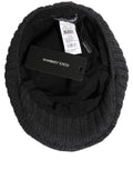 Men Dark Gray Wool Knitted Newsboy Capello Hat