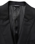 Black Wool Single Breasted Men Blazer Jacket