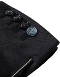 Black Cashmere Single Breasted Blazer Jacket