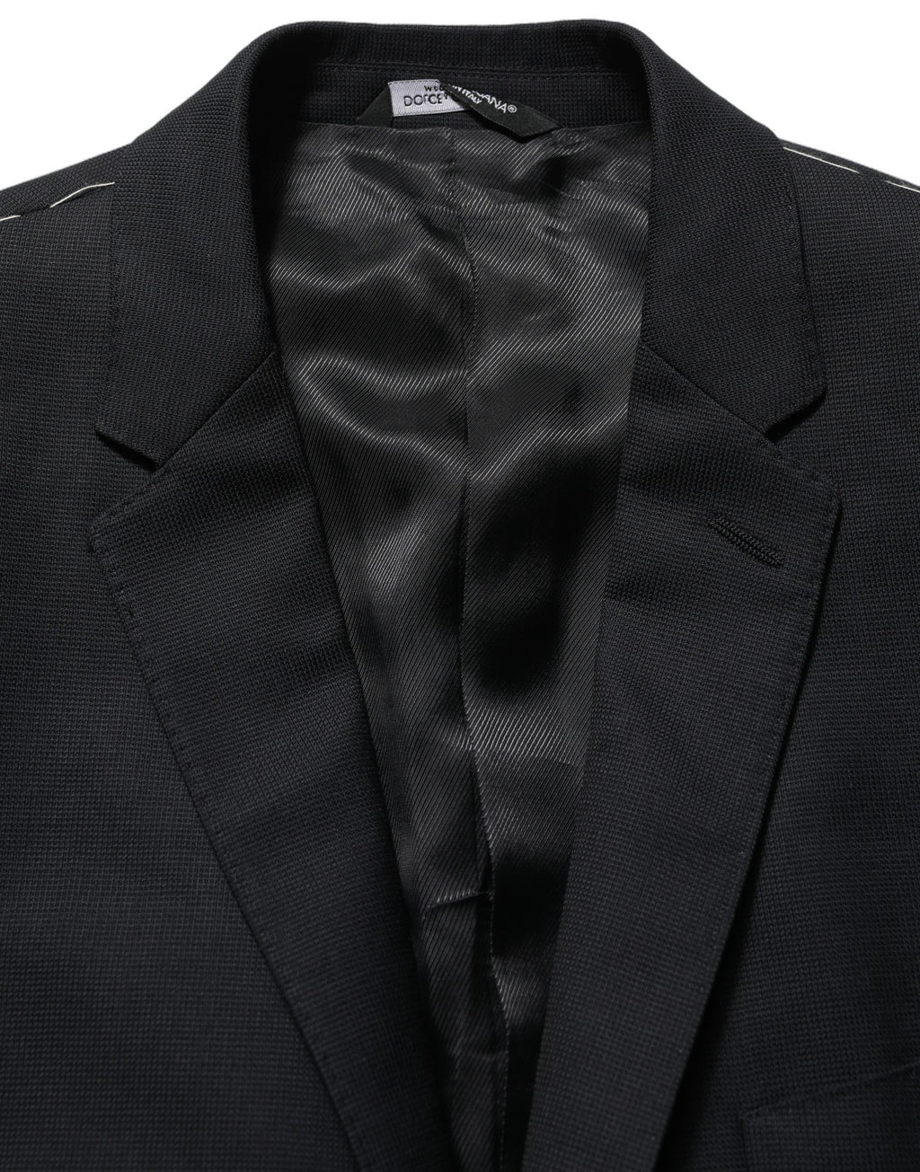 Black Wool Single Breasted Blazer Jacket