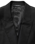 Black Wool Single Breasted Blazer Jacket