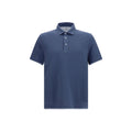 Blue Cotton Polo Shirt