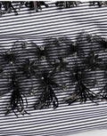 BlackGray Pinstripe Embellished Trouser Pants