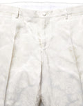 White Floral Men Dress Formal Trouser Pants