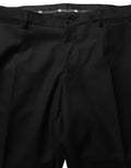 Black Wool Slim Fit Formal 2 Piece Men Suit