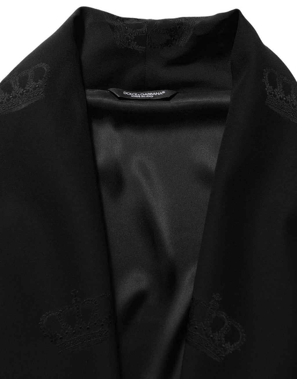 Black 100% Silk Robe Men Wrap Coat Jacket