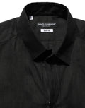 Black MARTINI Long Sleeves Linen Dess Shirt