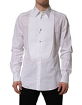 White GOLD Long Sleeves Bib Men Dress Shirt