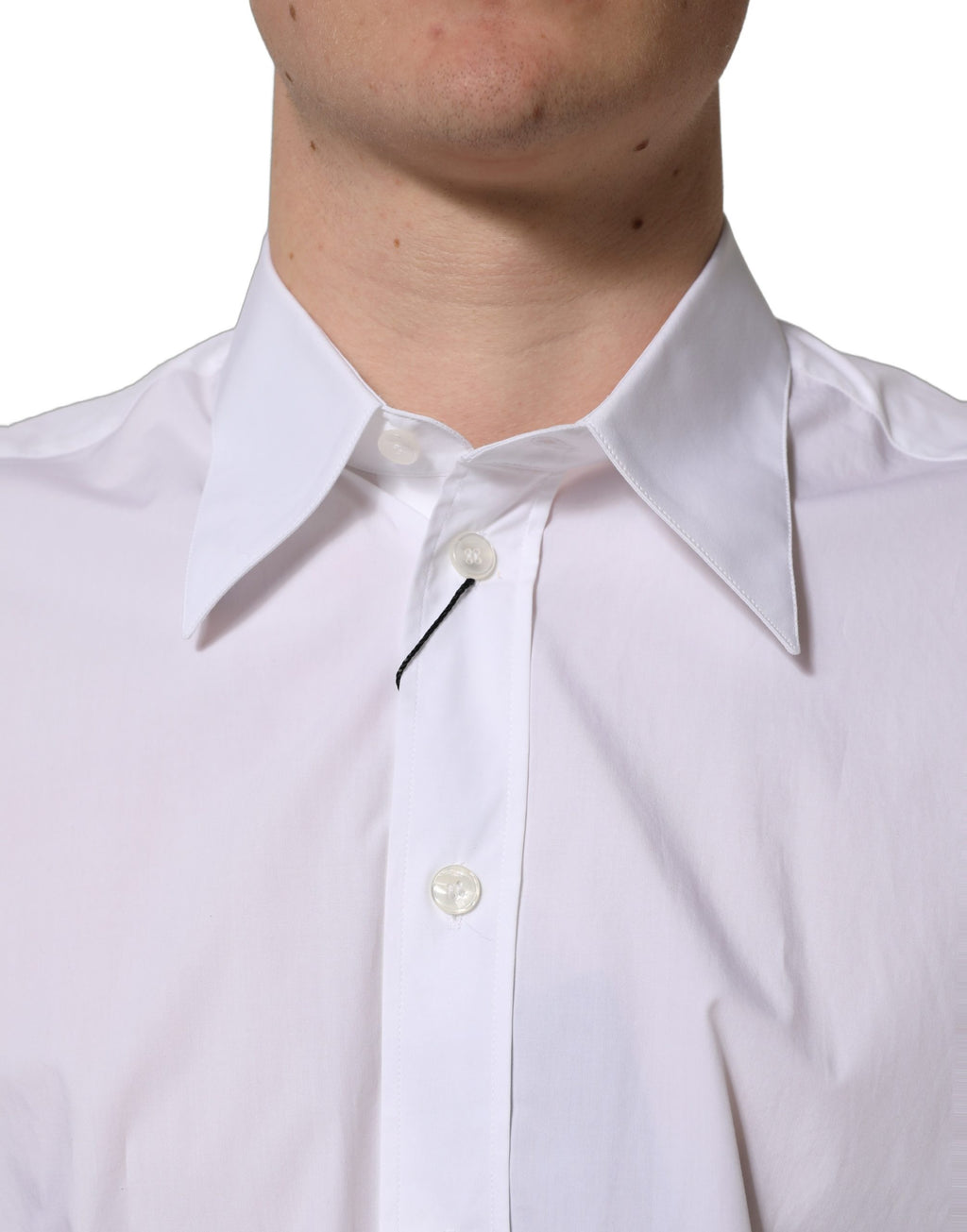White Cotton Sleeveless Formal Dress Shirt