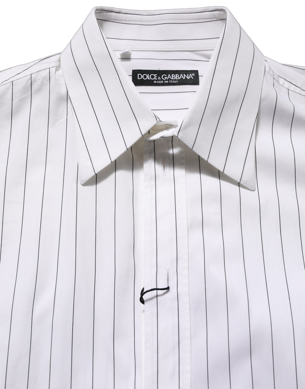 White Stripes Cotton Men Formal Dress Shirt