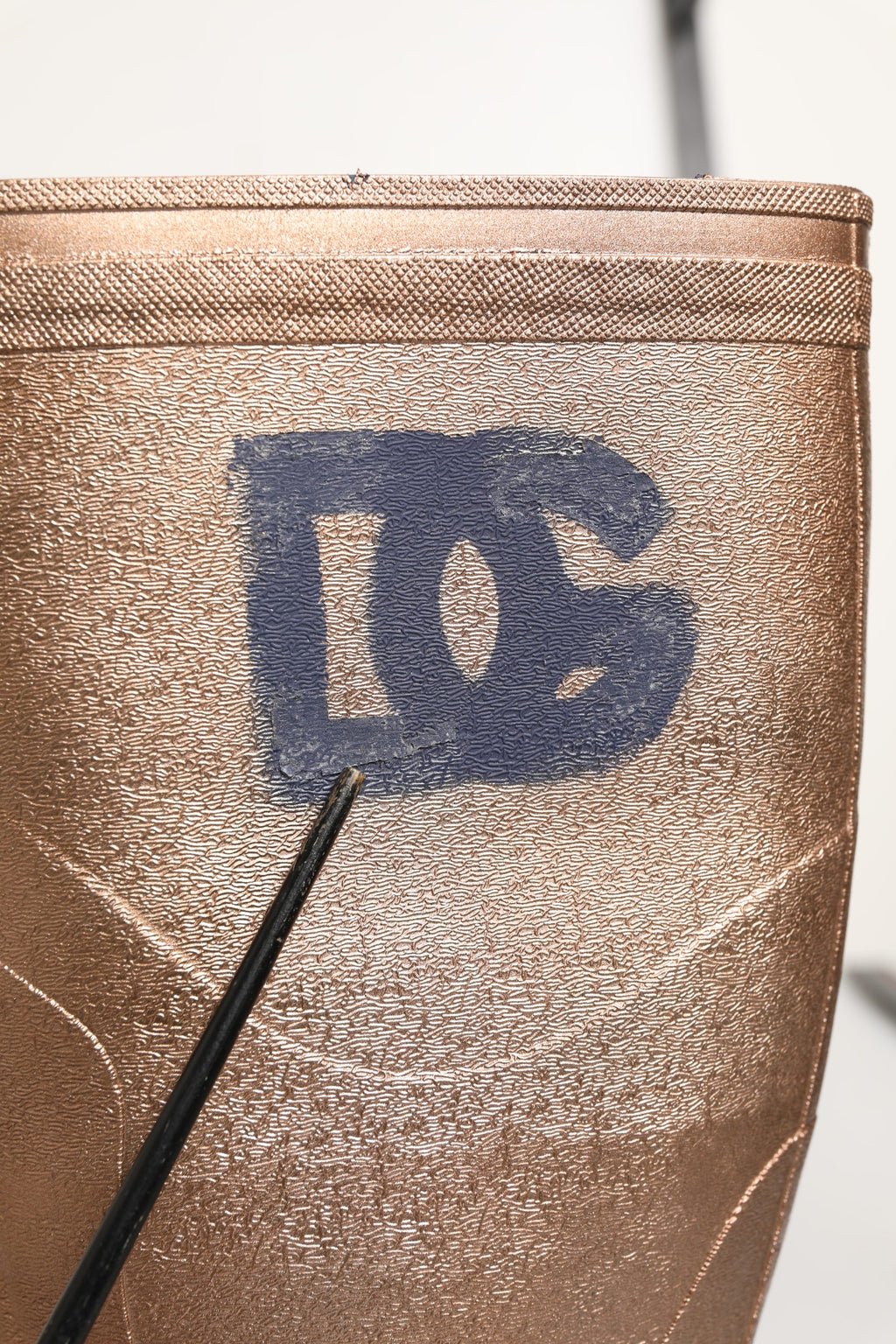 Rose Gold PVC Pull On Rain Boots Men Shoes