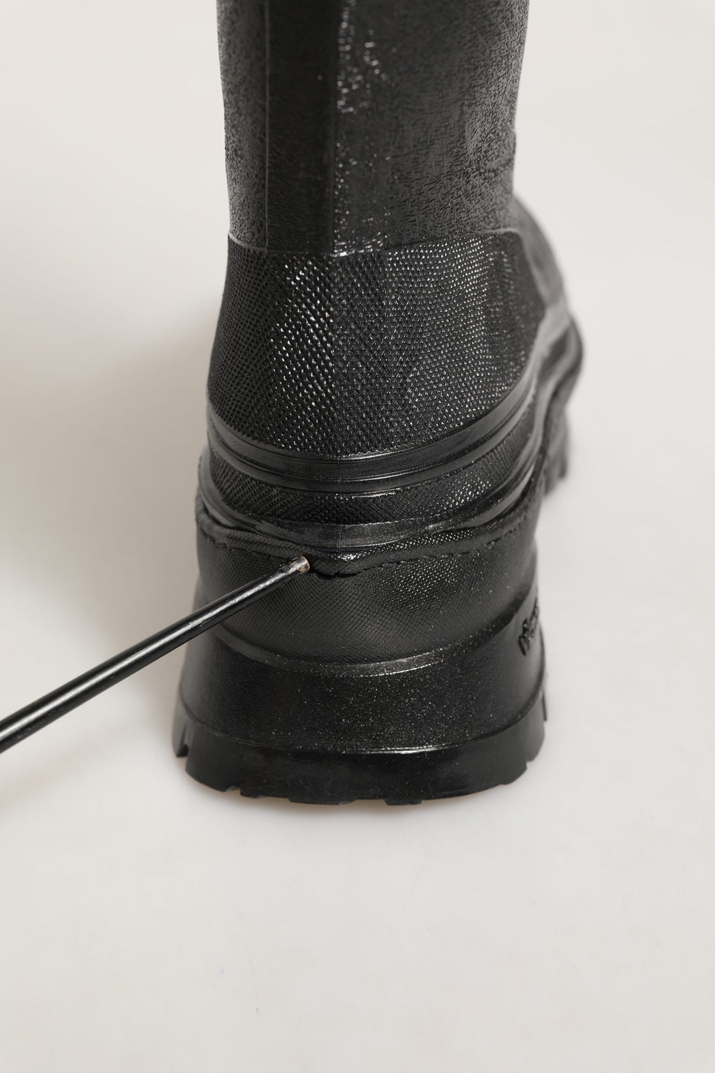 Black PVC Pull On Rain Boots Men Shoes