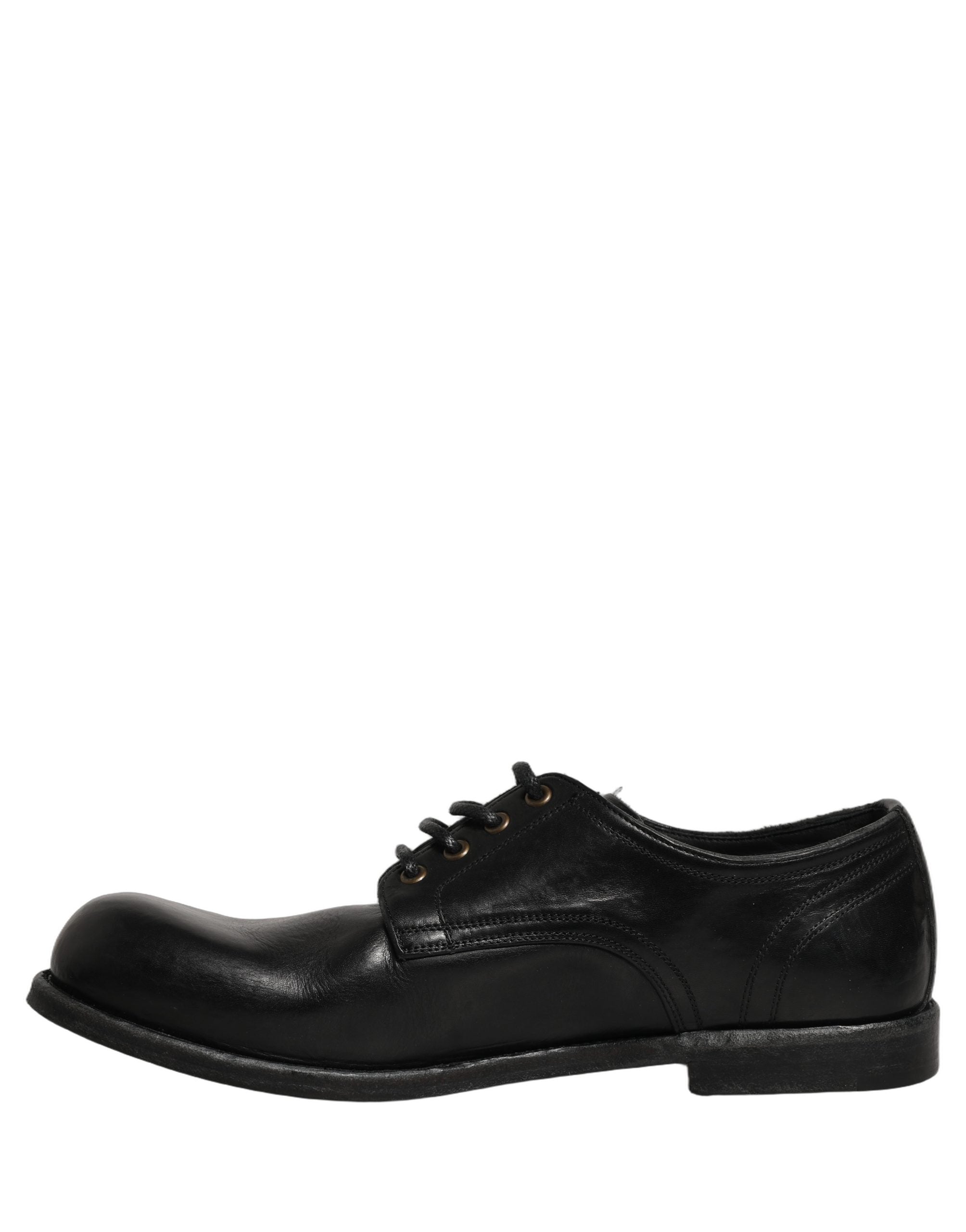 Black Leather Men Derby Dress Formal Shoes