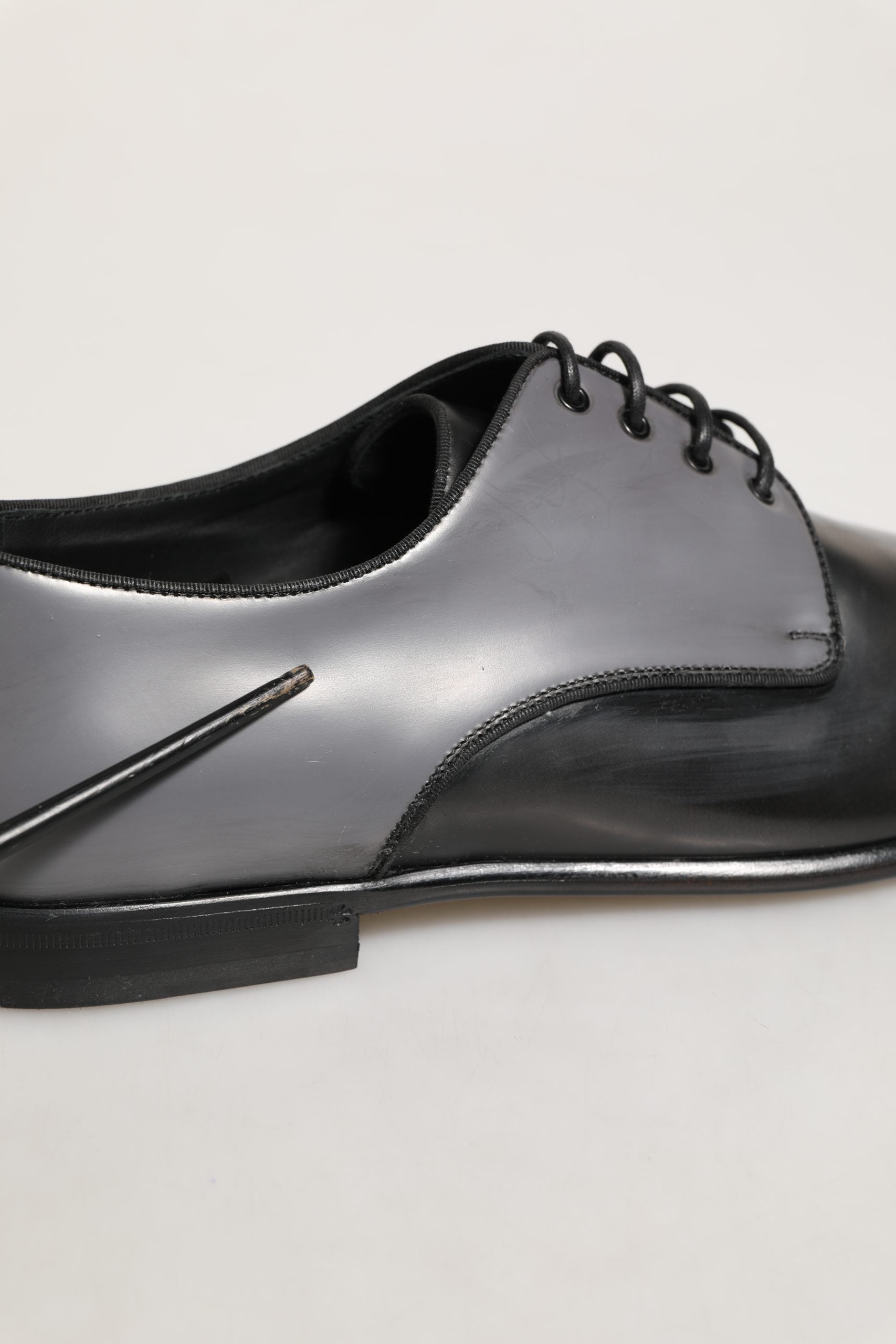 Black Leather Men Derby Dress Formal Shoes