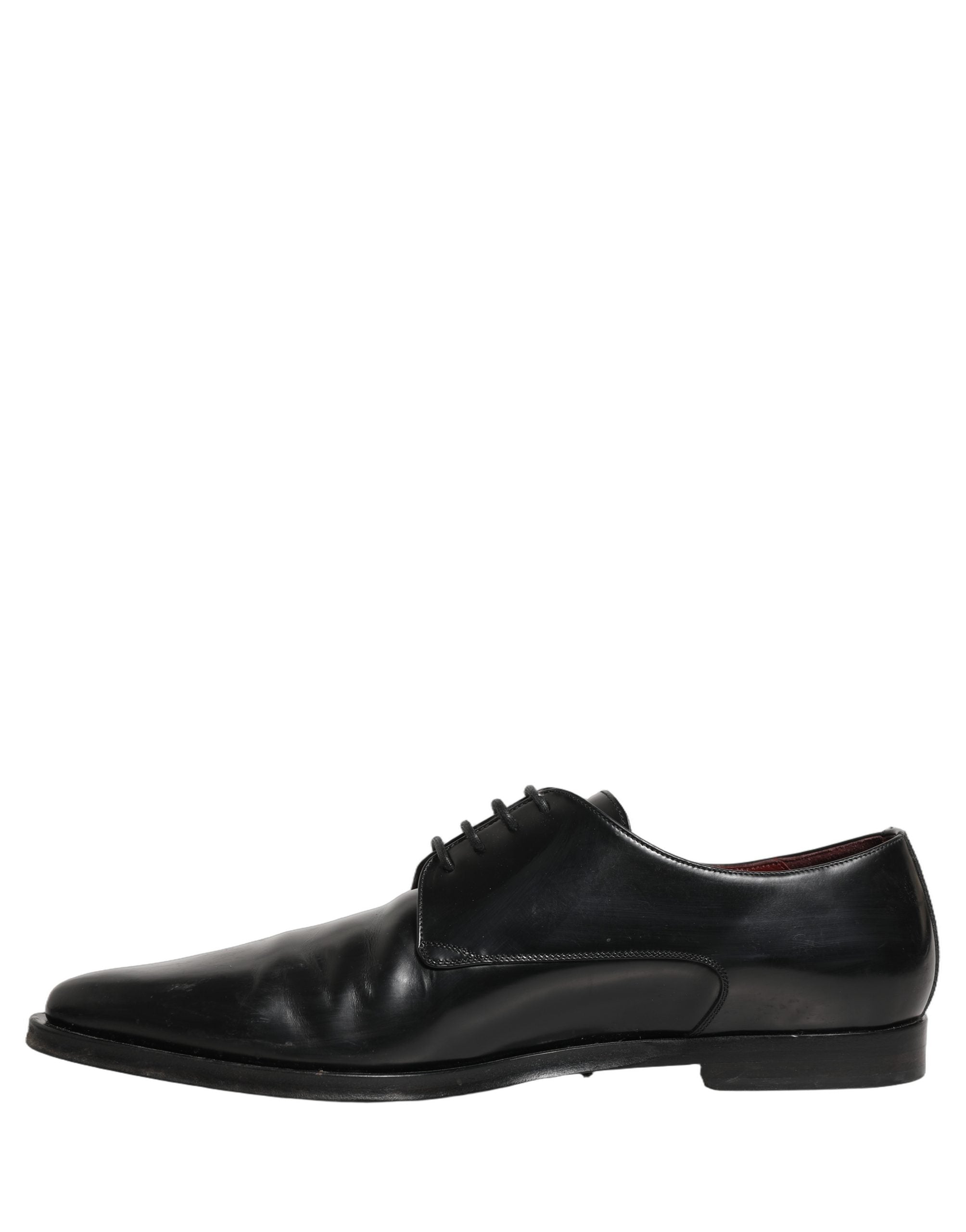 Black Leather Men Derby Dress Formal Shoes