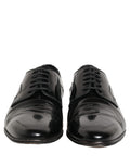 Black Leather Men Derby Dress Formal Shoes