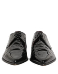 Black Leather Men Derby Dress Formal Shoes