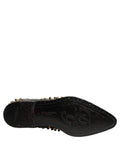 Black Leather Derby Dress Studded Formal Shoes