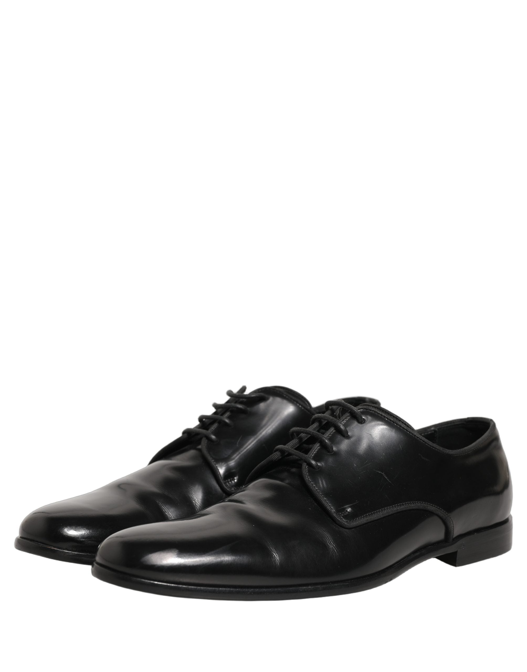 Black Leather Men Derby Dress Formal Shoes