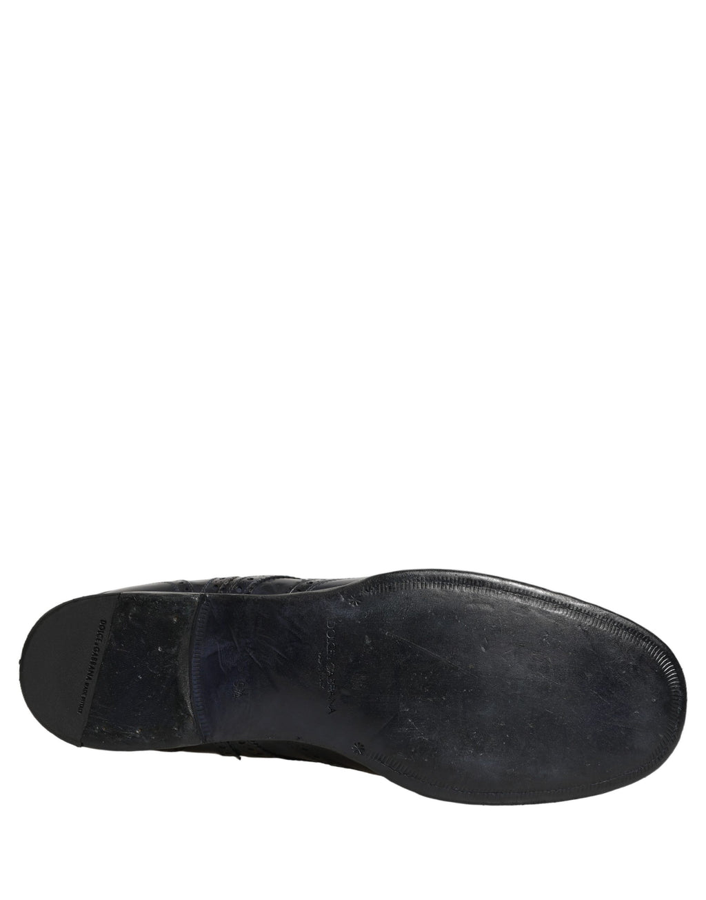 Blue Leather Derby Wingtip Formal Shoes