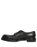Black Leather Lace Up Derby Dress Men Shoes