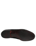 Black Velvet Cotton Loafers Formal Dress Shoes
