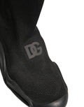 Black Slip On Wave Socks Men Sneakers Shoes