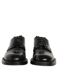 Black Leather Lace Up Derby Dress Men Shoes