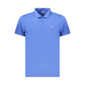 Blue Polyester Men's Polo Shirt