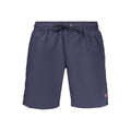Blue Polyamide Men's Swim Boxer
