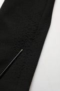 Black Logo Crest SingleBreasted Coat Blazer