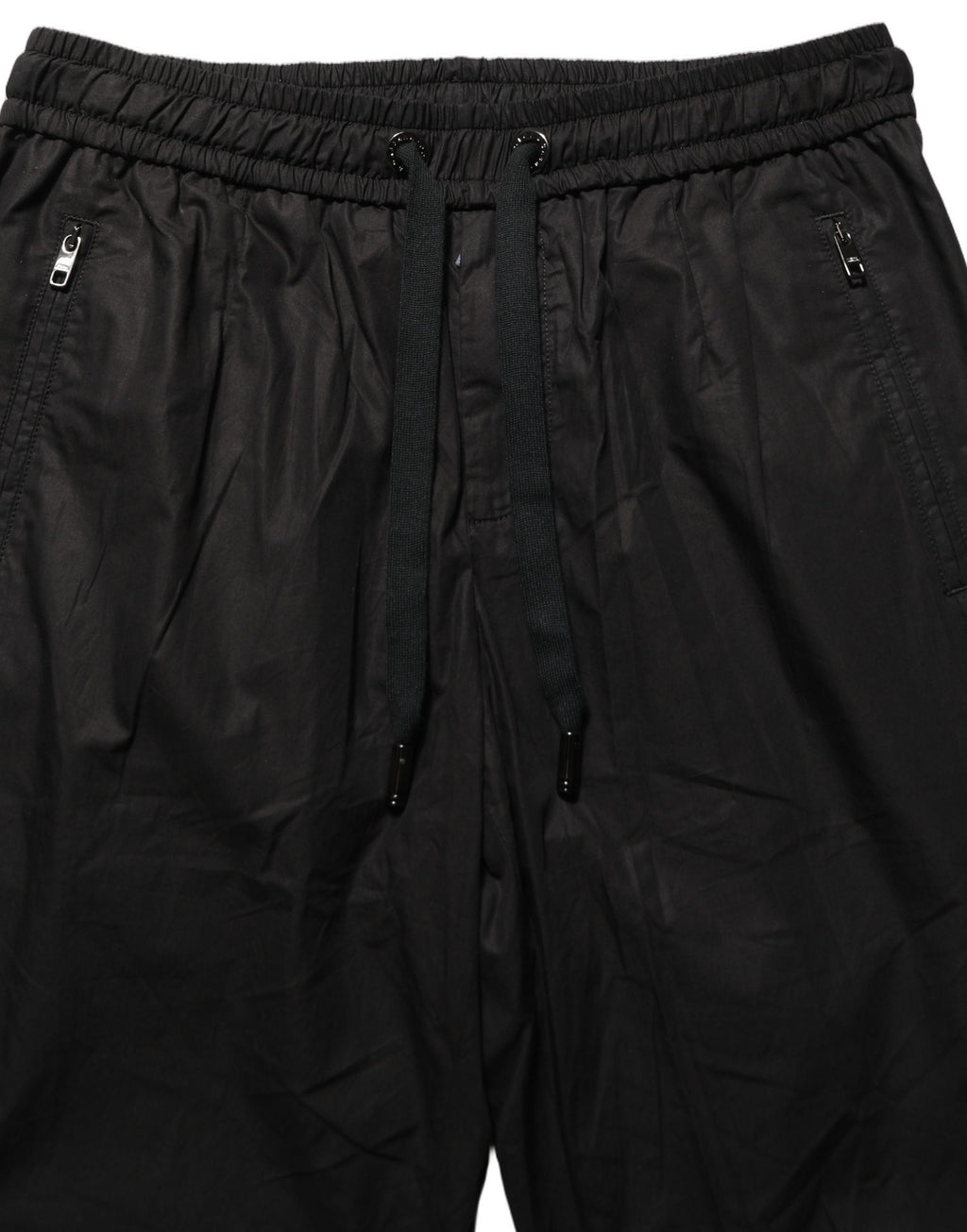 Black Cotton Mid Waist Jogger Sweatpants Pants
