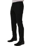 Black Wool Skinny Leg Dress Men Trouser Pants