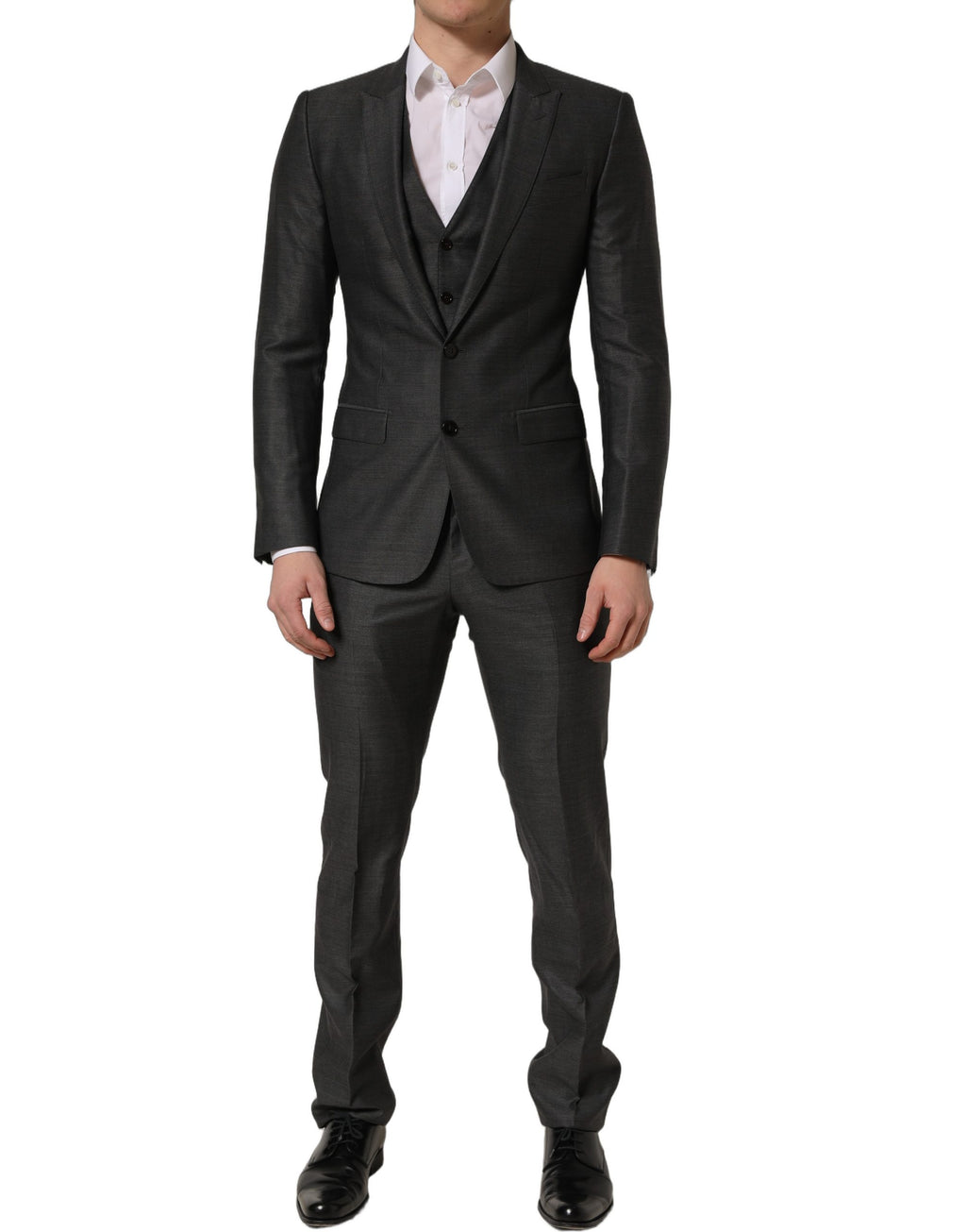 Gray MARTINI Slim Fit Formal 3 Piece Suit