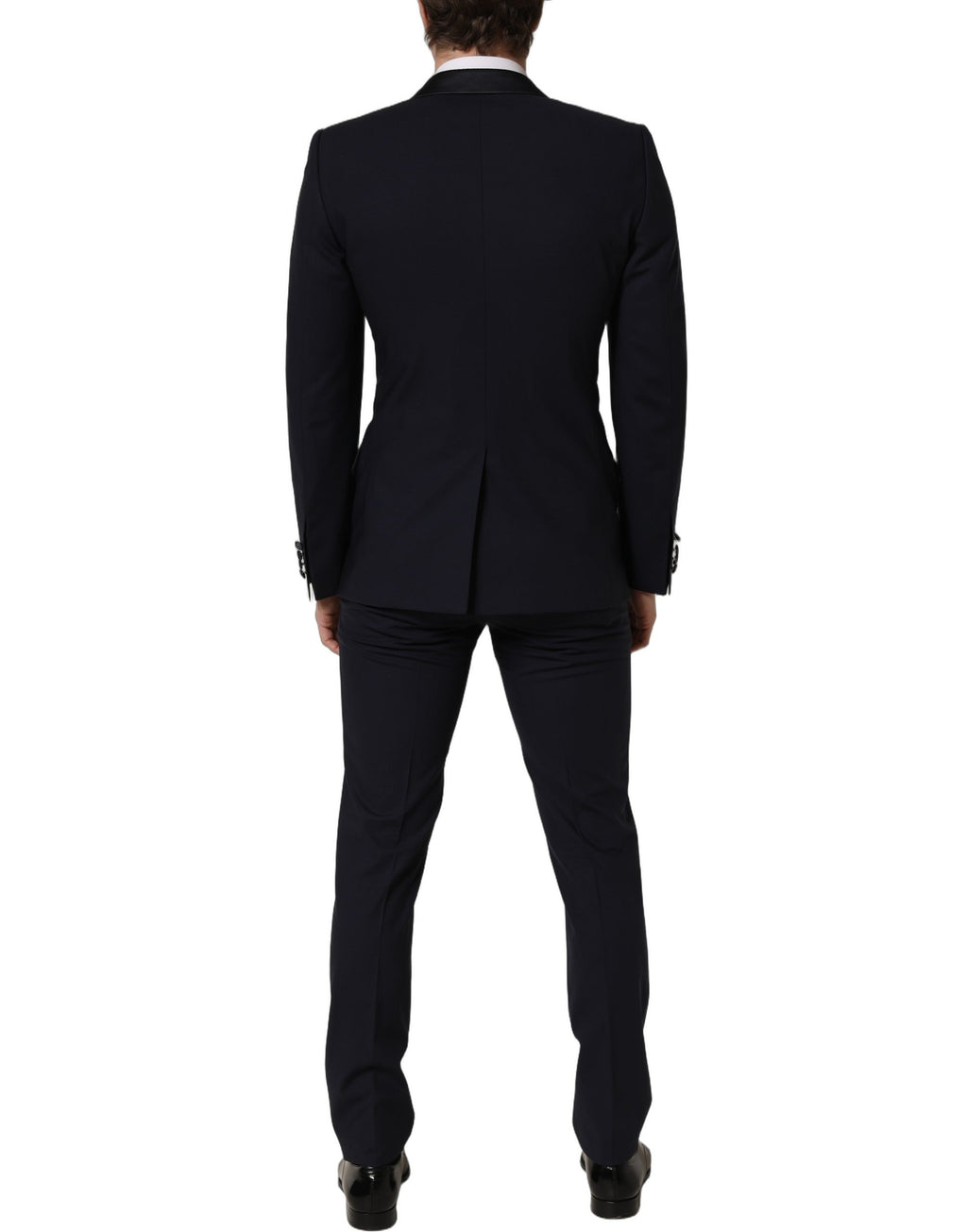 Black Wool Slim Fit Formal 2 Piece Men Suit