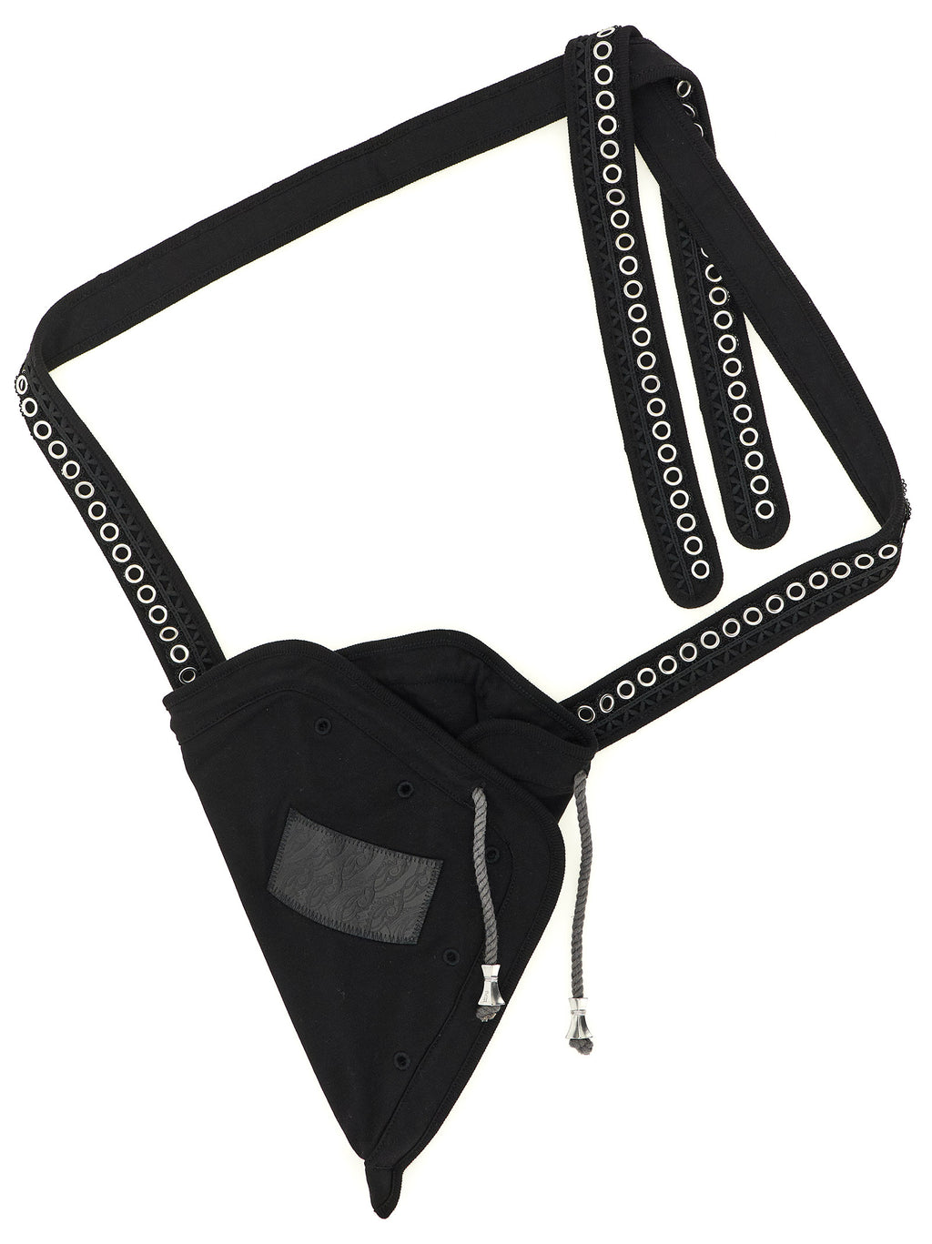 Black Cotton Crossbody Bag