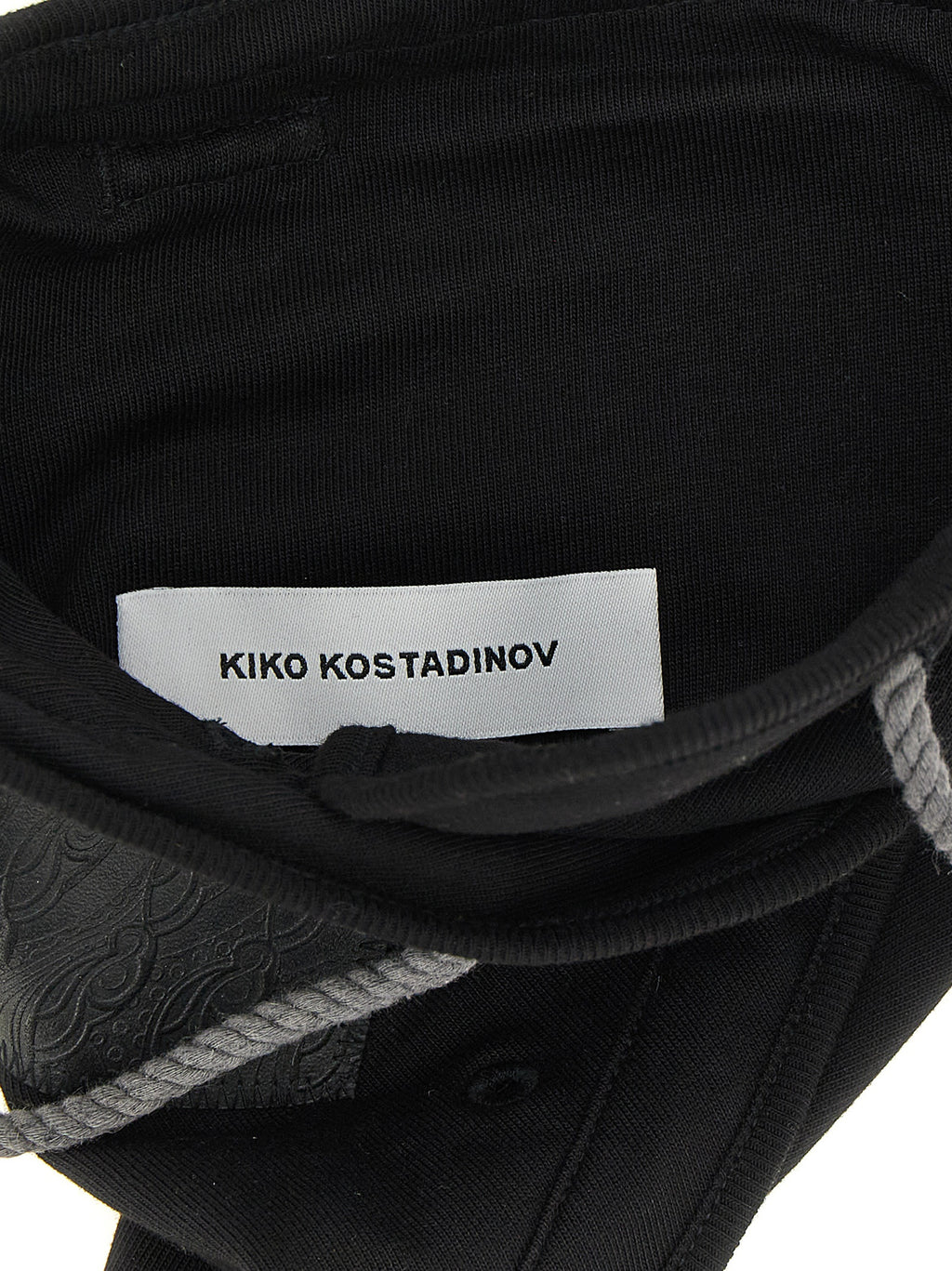 Black Cotton Crossbody Bag