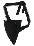 Black Cotton Crossbody Bag